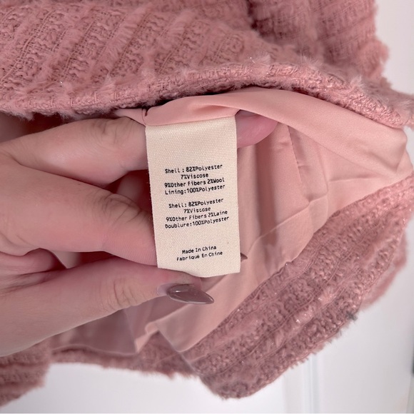 L’agence Tweed Chamberlain Blazer in Dusty Pink Size 2 - Picture 9 of 13